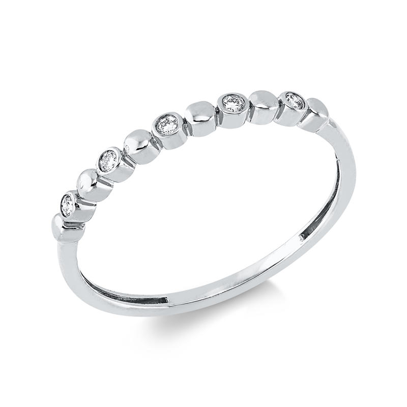 Ring 18 kt WG, 5 Brill. 0,05 ct, TW-si