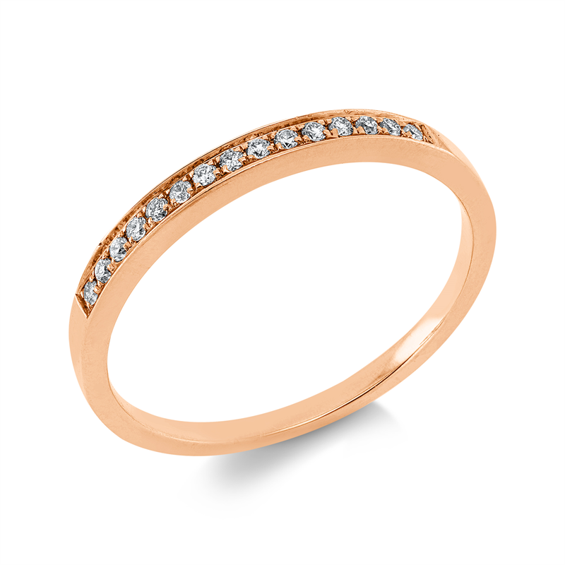 Ring 14 kt RG, 15 Brill. 0,09 ct, TW-si