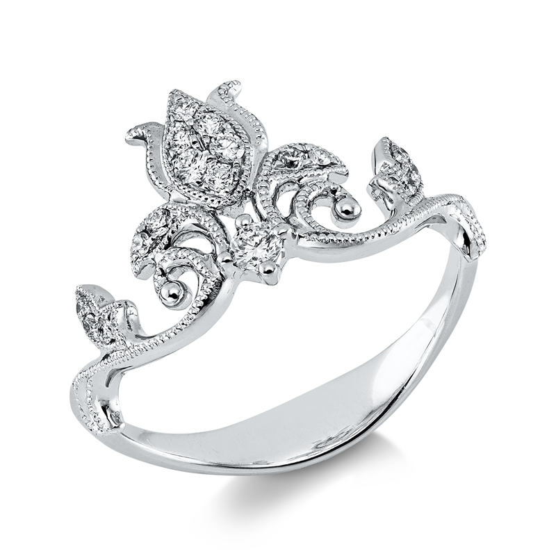 Ring 18 kt WG, 17 Brill. 0,17 ct, TW-si/pi