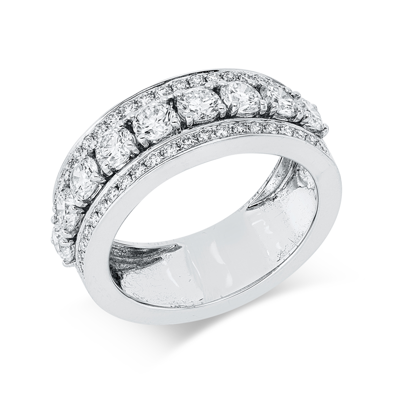 Ring 18 kt WG, 51 Brill. 1,68 ct, TW-vsi