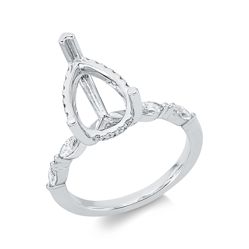 Ring 18 kt WG, 2 Tropfen 0,33 ct, F-vsi/si