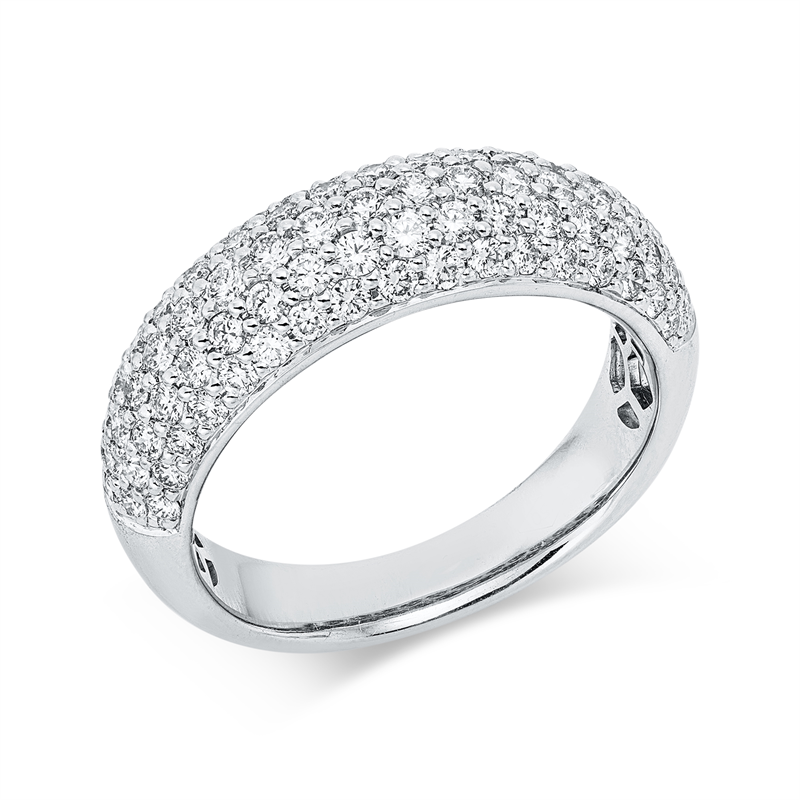 Ring 18 kt WG, 89 Brill. 1,13 ct, TW-vsi