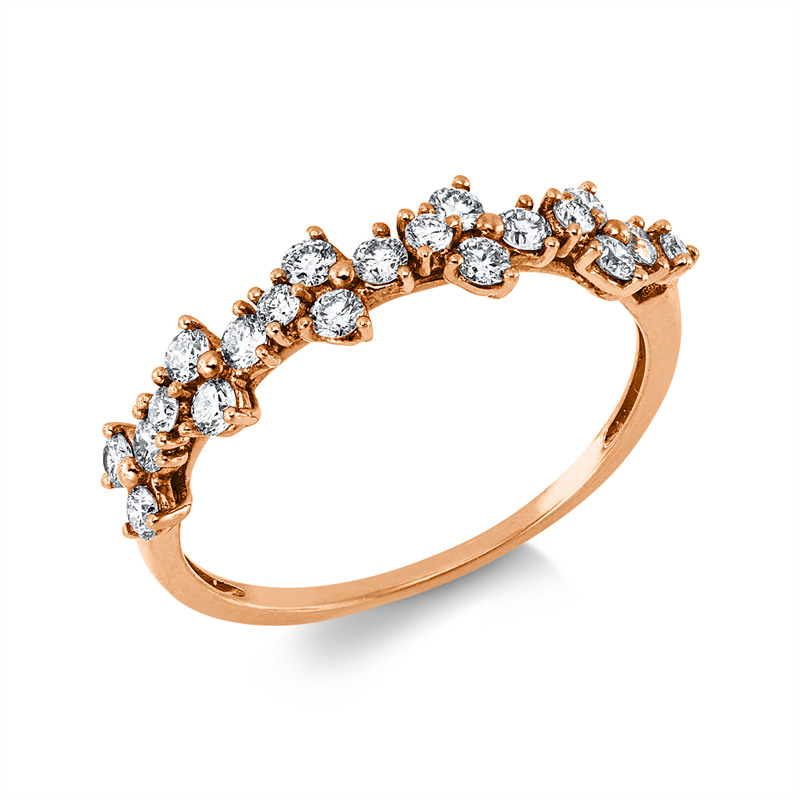 Ring 18 kt RG, 20 Brill. 0,50 ct, I-si