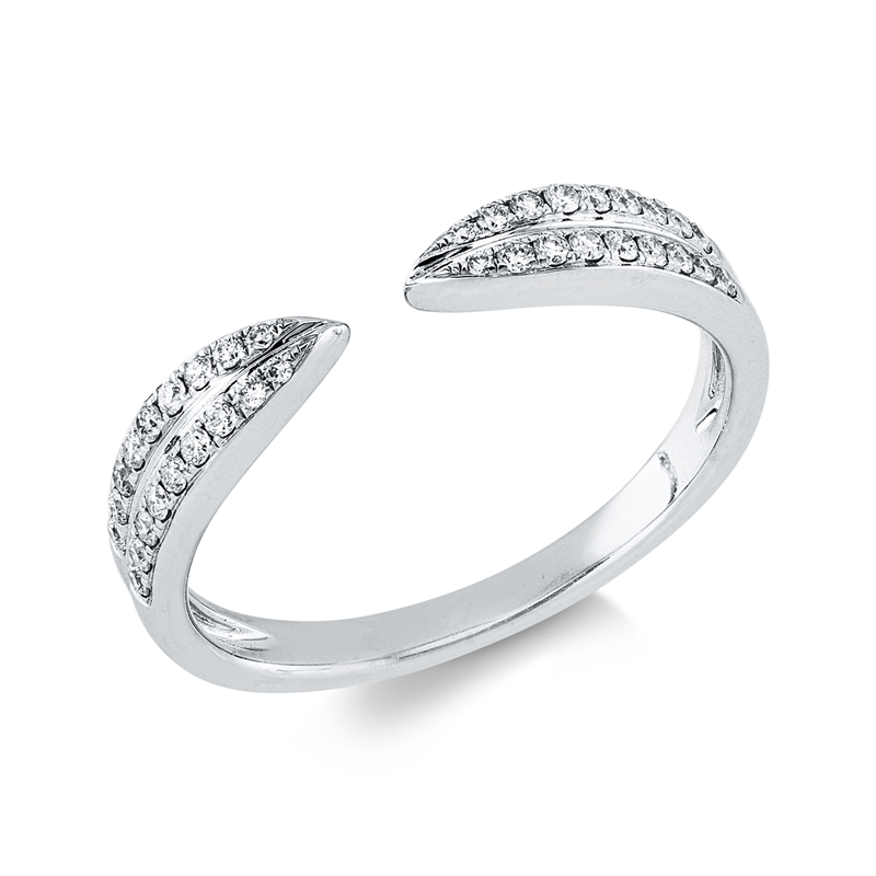 Ring 18 kt WG, 36 Brill. 0,19 ct, W-si