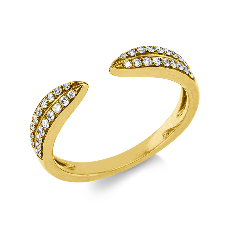 Ring 18 kt GG, 36 Brill. 0,19 ct, W-pi