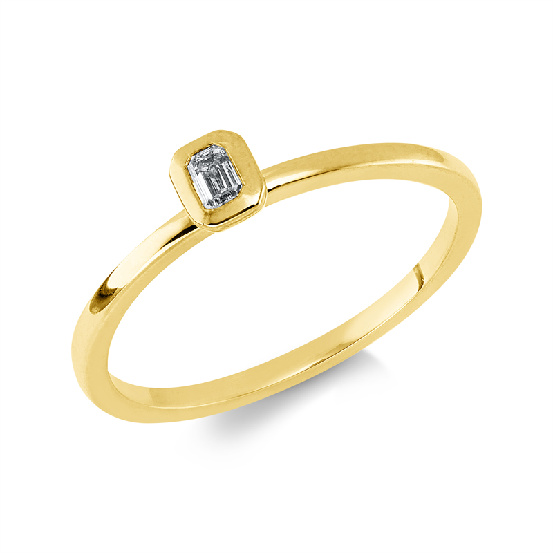 Ring 18 kt GG, 1 Sm.schliff 0,09 ct, TW-si