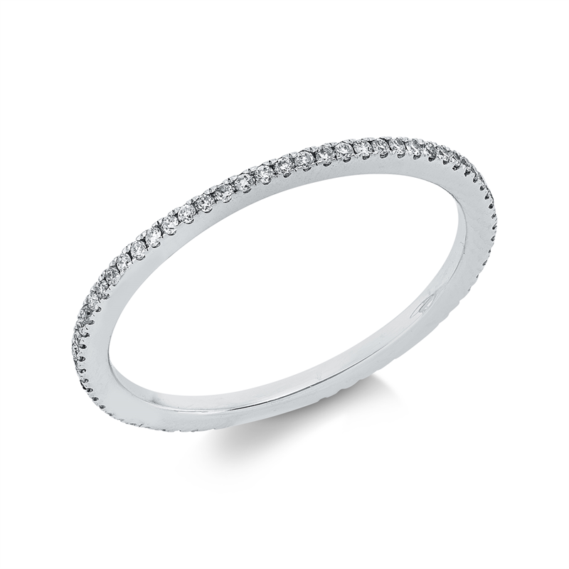 Ring 18 kt WG, 67 Brill. 0,20 ct, TW-si