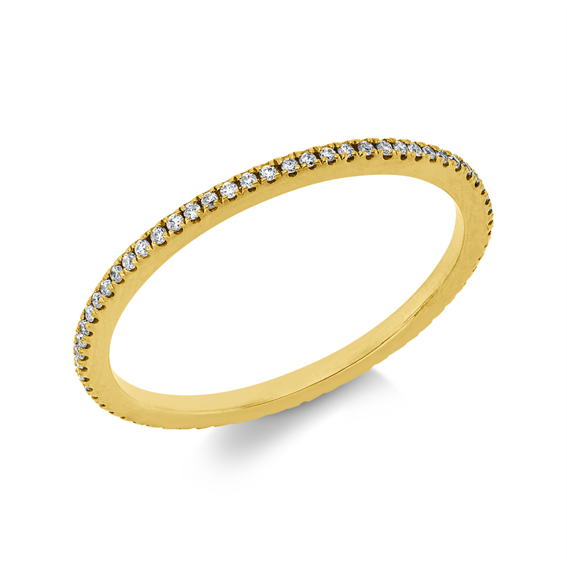 Ring 18 kt GG, 66 Brill. 0,13 ct, TW-si