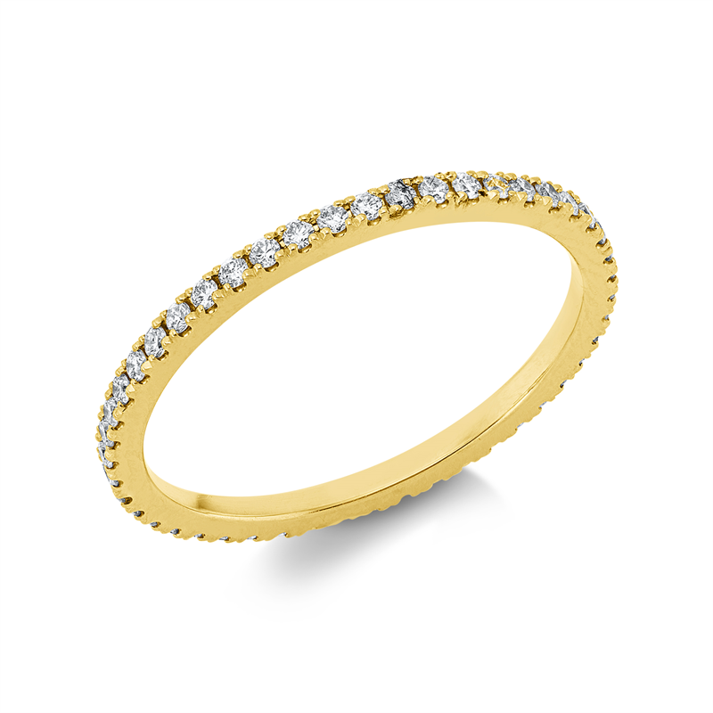 Ring 18 kt GG, 47 Brill. 0,31 ct, TW-si