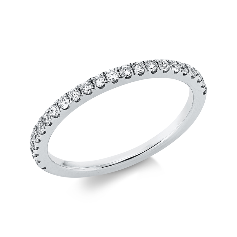 Ring 18 kt WG, 22 Dia. 0,22 ct, TW-si