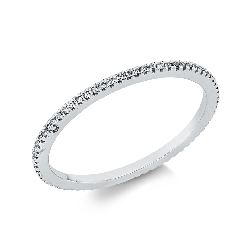 Ring 18 kt WG, 70 Brill. 0,13 ct, TW-si
