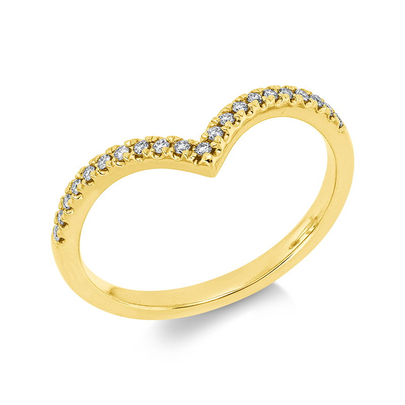 Ring 18 kt GG, 21 Brill. 0,11 ct, TLB-si