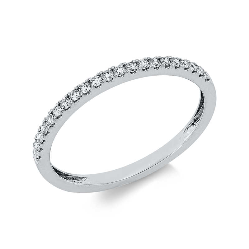 Ring 18 kt WG, 21 Brill. 0,16 ct, TW-vsi/si