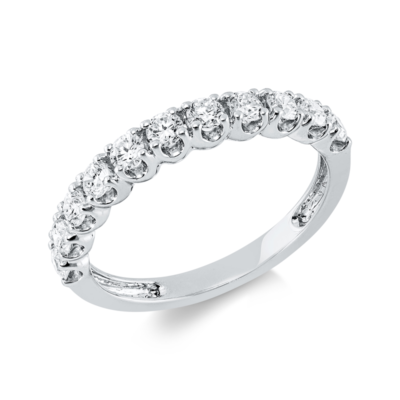Ring 18 kt WG, 11 Brill. 0,57 ct, TW-vsi/si