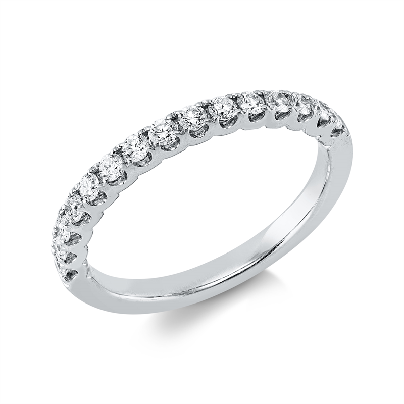 Ring 18 kt WG, 15 Brill. 0,32 ct, TW-vsi/si