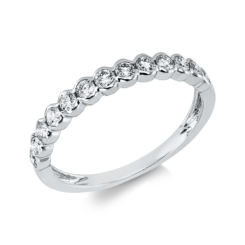 Ring 18 kt WG, 13 Brill. 0,36 ct, TW-vsi/si