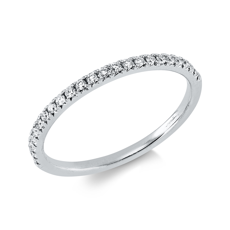 Ring 18 kt WG, 23 Brill. 0,15 ct, TW-vsi/si