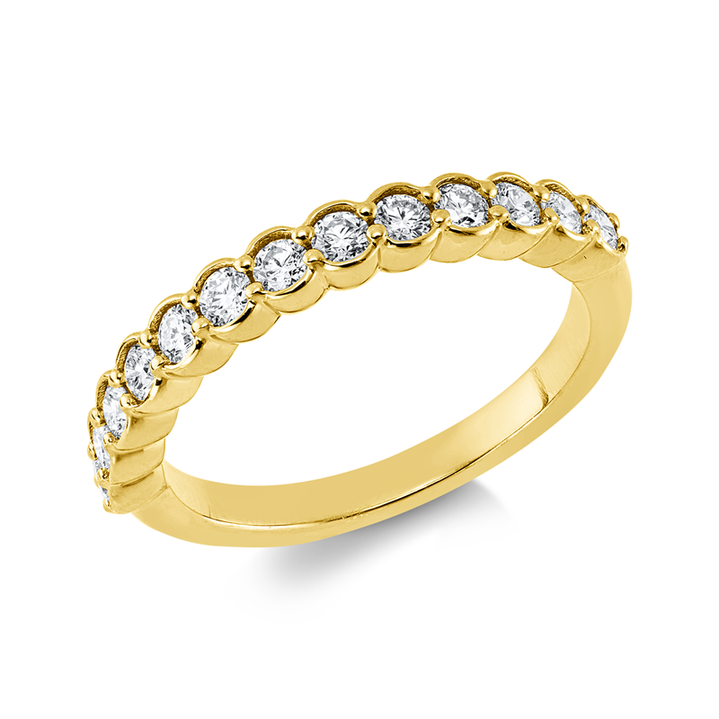 Ring 18 kt GG, 13 Brill. 0,50 ct, TW-vsi/si