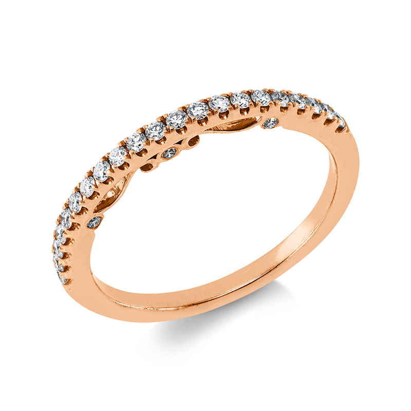 Ring 18 kt RG, 27 Brill. 0,23 ct, TW-vsi/si