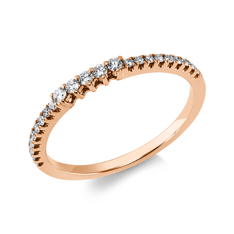 Ring 18 kt RG, 23 Brill. 0,17 ct, TW-vsi/si