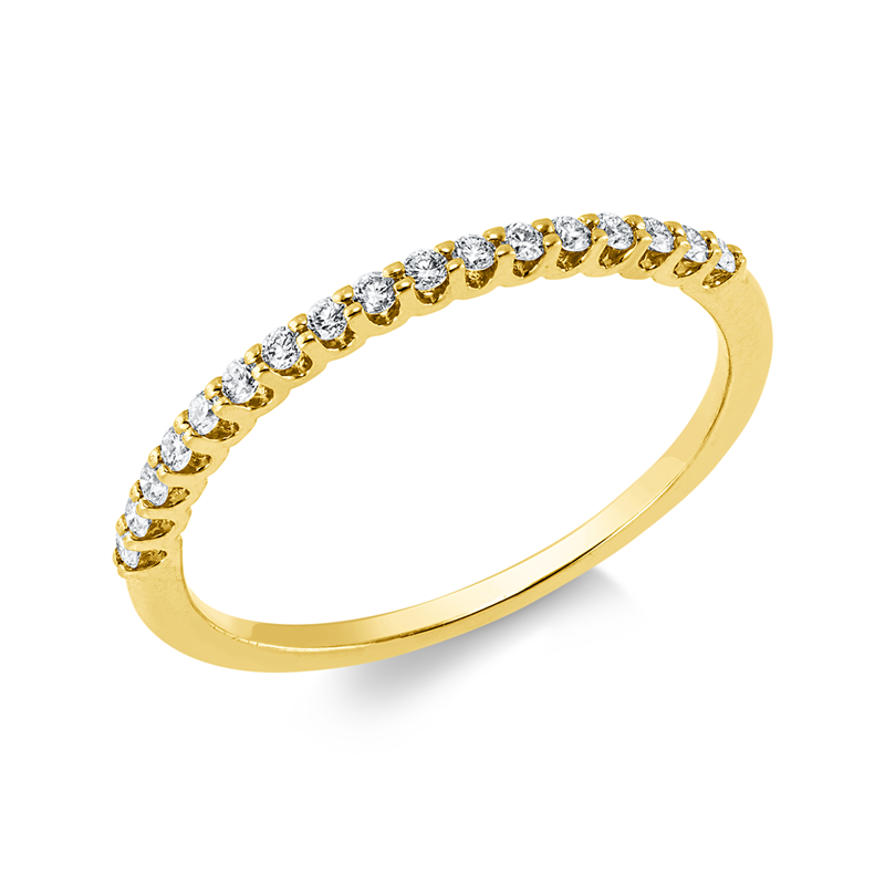 Ring 14 kt GG, 17 Brill. 0,15 ct, TW-vsi/si
