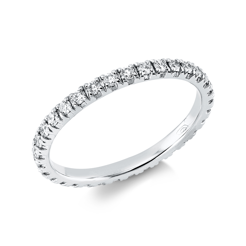 Ring 18 kt WG, 33 Brill. 0,53 ct, W-si