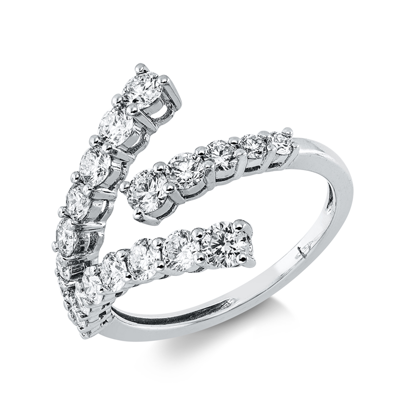 Ring 18 kt WG, 22 Brill. 1,27 ct, TW-si