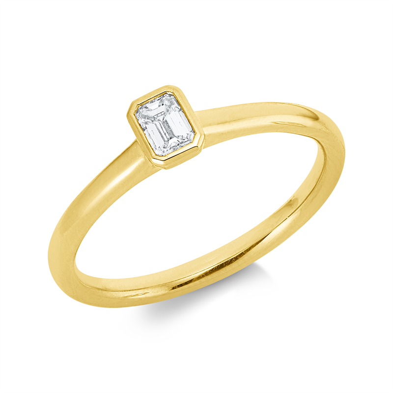 Ring 18 kt GG, 1 Sm.schliff 0,22 ct, TW-si