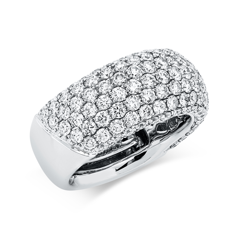 Ring 18 kt WG, 119 Brill. 2,97 ct, TW-si