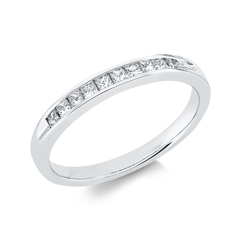 Ring 18 kt WG, 10 Princ. 0,26 ct, TW-si