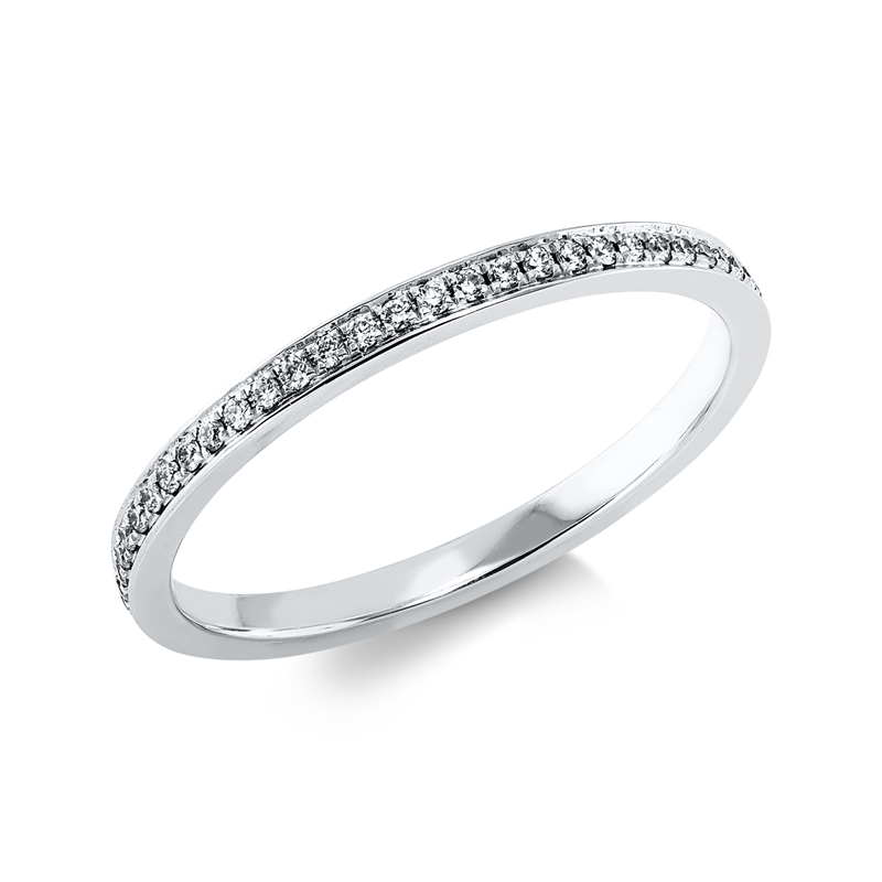 Ring 18 kt WG, 43 Brill. 0,14 ct, I-si