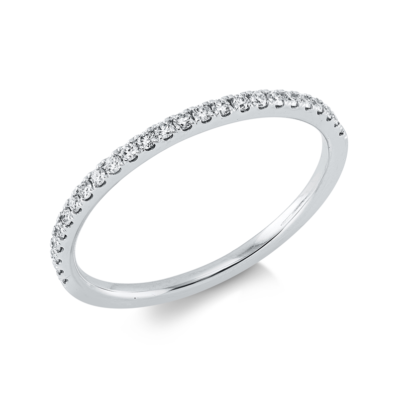 Ring 18 kt WG, 25 Brill. 0,15 ct, TW-si