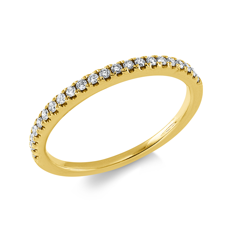 Ring 18 kt GG, 22 Brill. 0,18 ct, TW-si