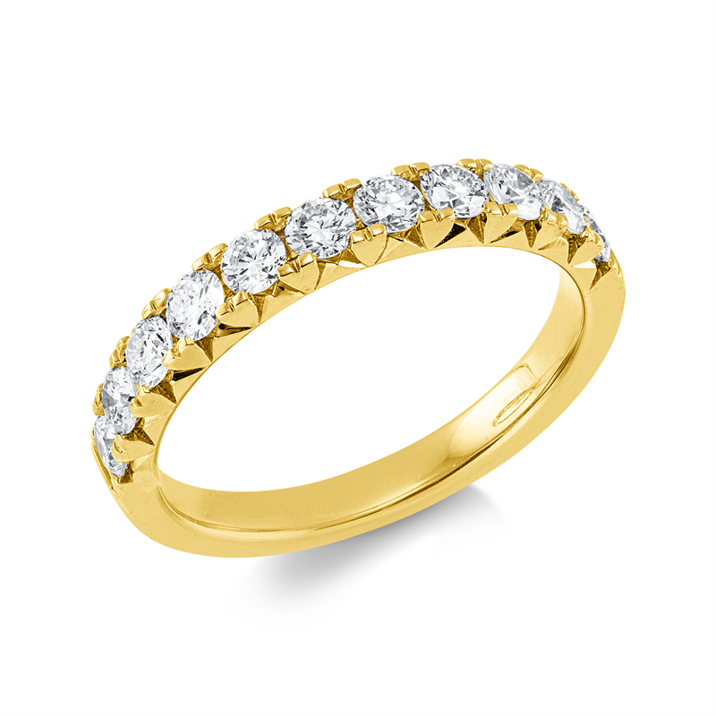 Ring 18 kt GG, 11 Brill. 0,76 ct, TW-si