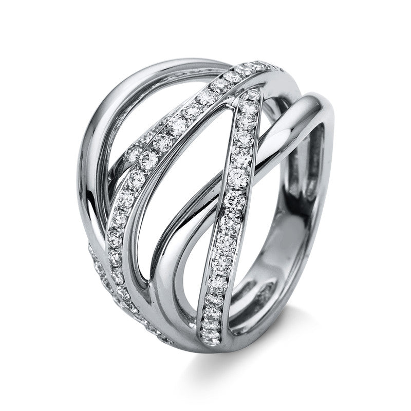 Ring 18 kt WG, 54 Brill. 0,67 ct, TW-vsi