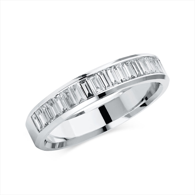 Ring 14 kt WG, 20 Bag. 0,50 ct, TW-si