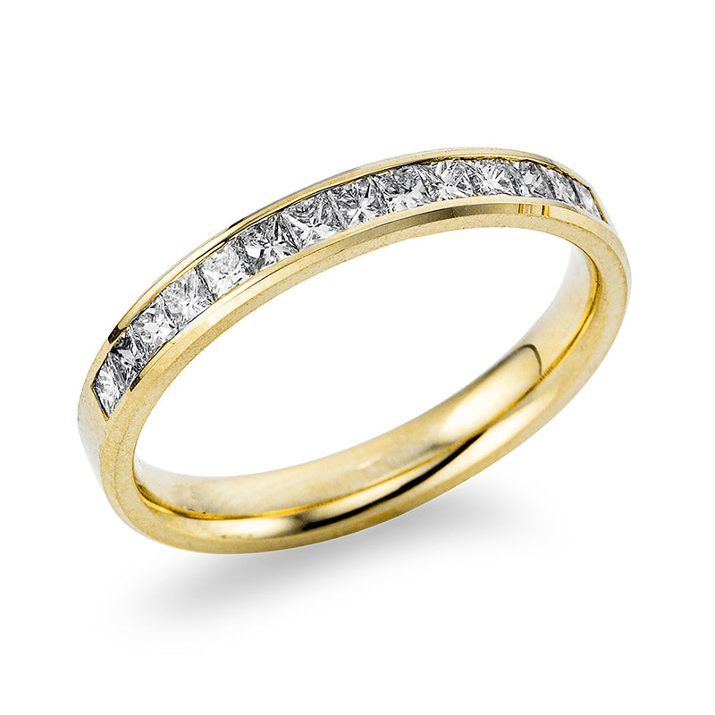 Ring 18 kt GG, 14 Princ. 0,50 ct, TW-si