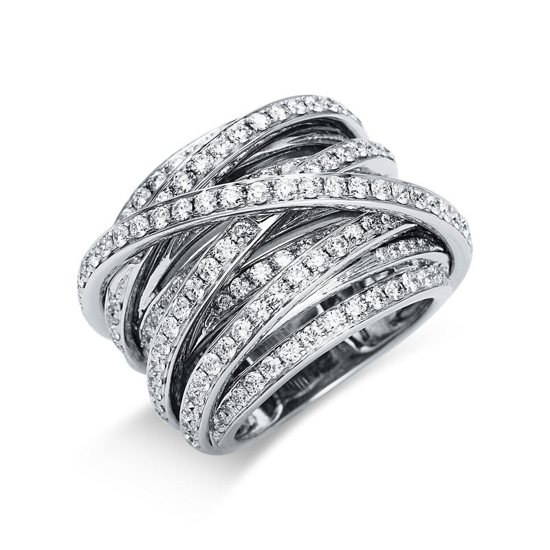 Ring 18 kt WG, 187 Brill. 2,89 ct, TW-vsi