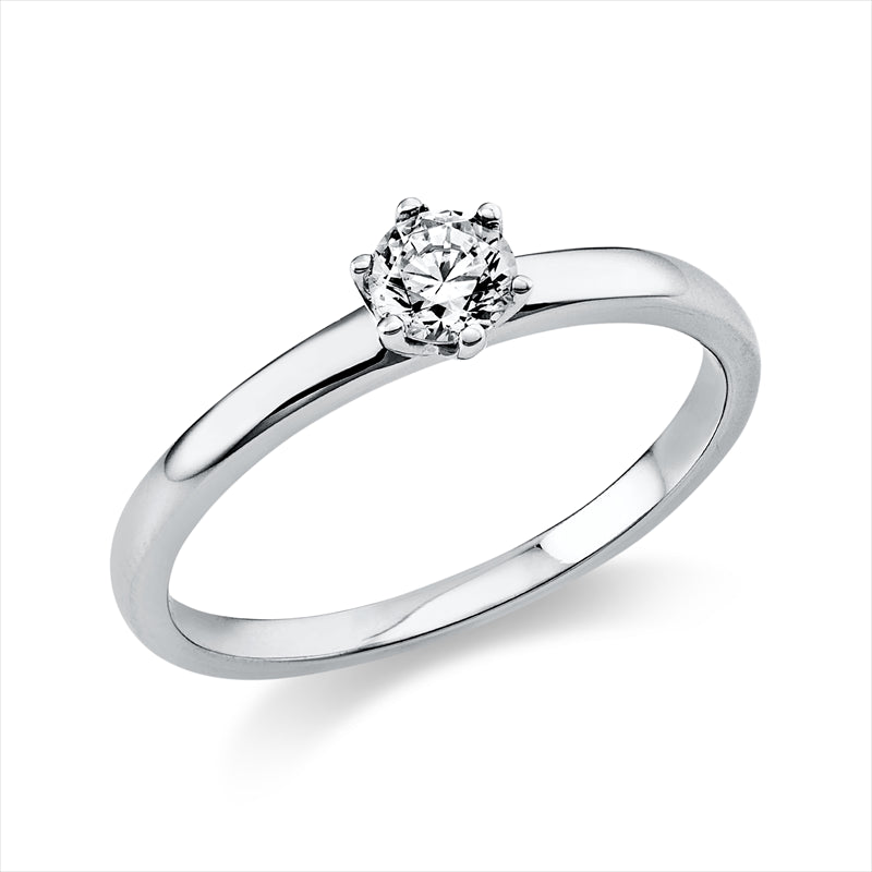 Ring 14 kt WG, 1 Brill. 0,25 ct, TW-si