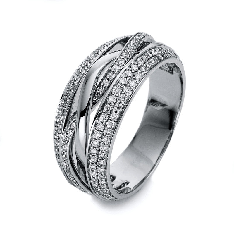 Ring 18 kt WG, 159 Brill. 0,61 ct, TW-si