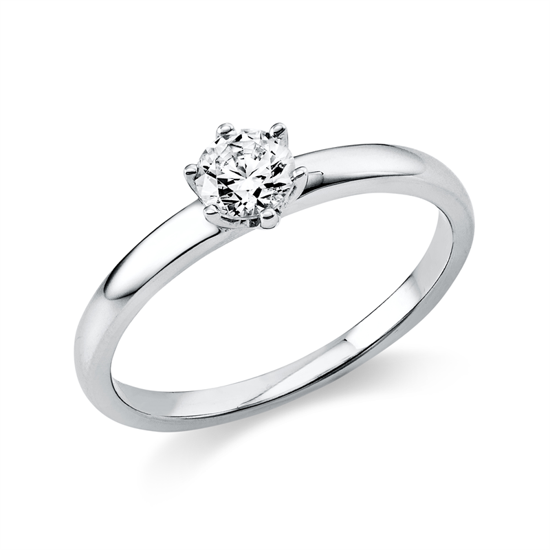 Ring 14 kt WG, GIA2131706143, 1 Brill. 0,30 ct, TW-si