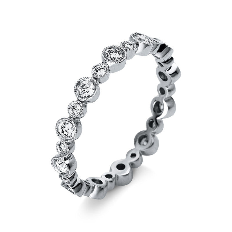 Ring 18 kt WG, 24 Brill. 0,55 ct, TW-vsi/si