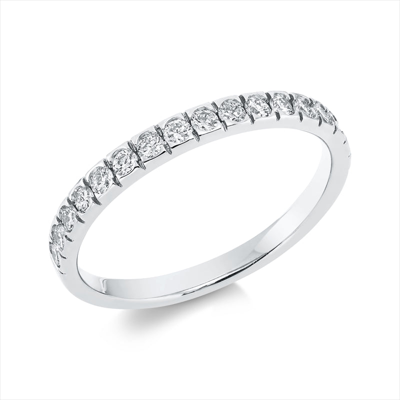 Ring 14 kt WG, 17 Brill. 0,32 ct, TW-si