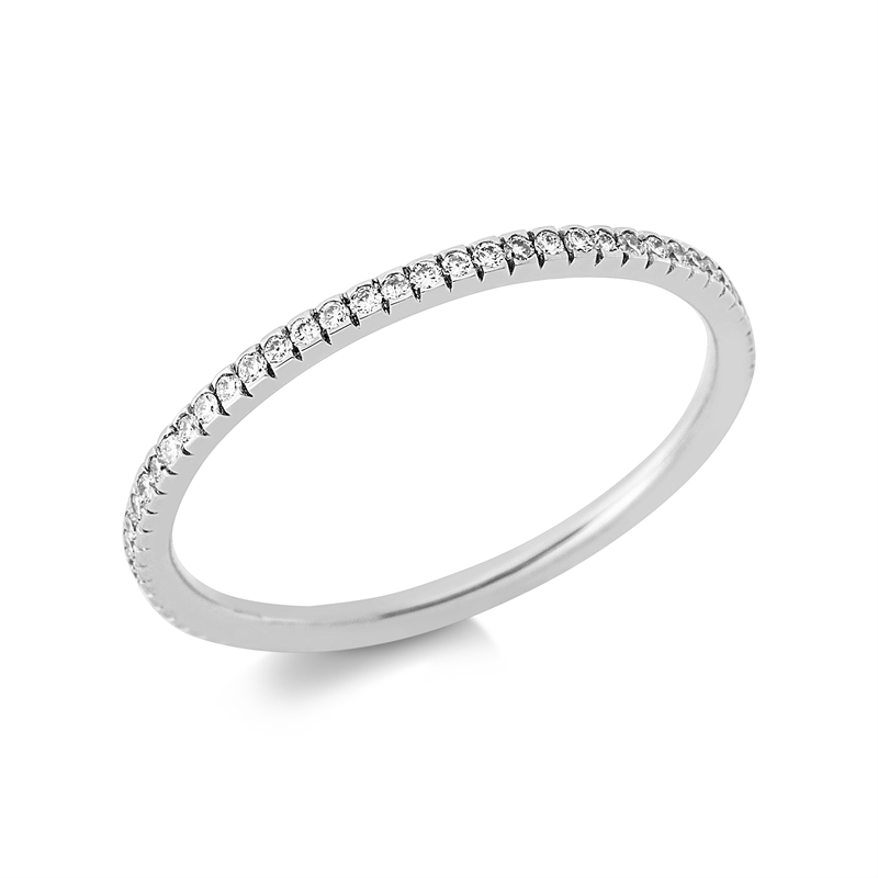 Ring 18 kt WG, 63 Brill. 0,16 ct, TW-si