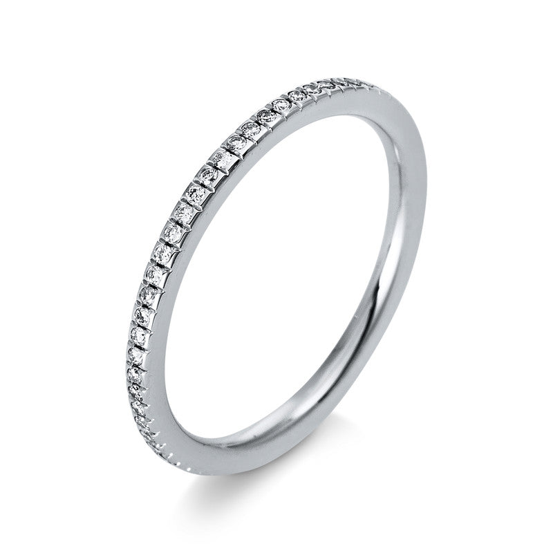 Ring 18 kt WG, 59 Brill. 0,24 ct, TW-si