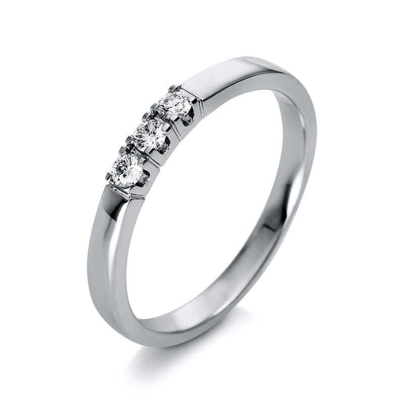 Ring 18 kt WG, 3 Brill. 0,12 ct, TW-si