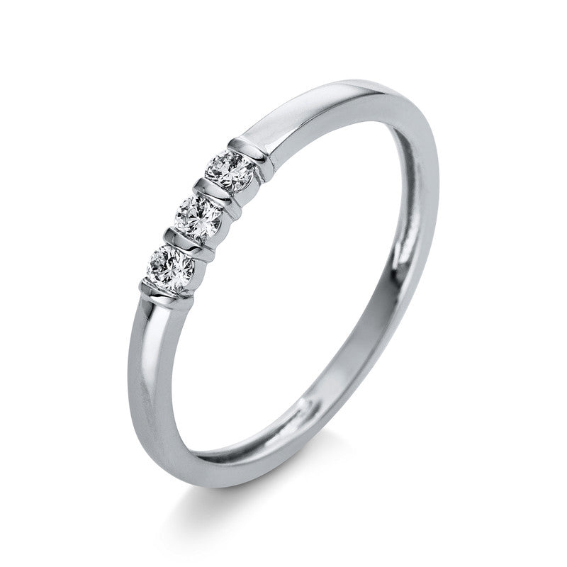 Ring 18 kt WG, 3 Brill. 0,11 ct, TW-si