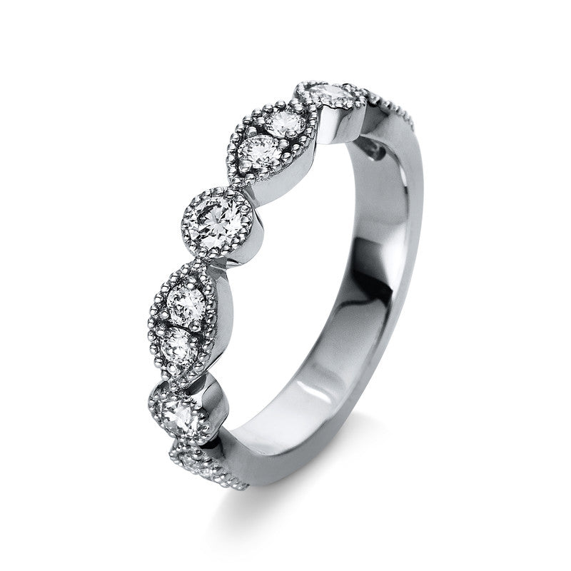 Ring 18 kt WG, 11 Brill. 0,59 ct, TW-si