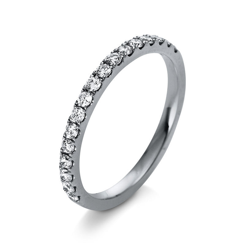 Ring 18 kt WG, 18 Brill. 0,35 ct, TW-si