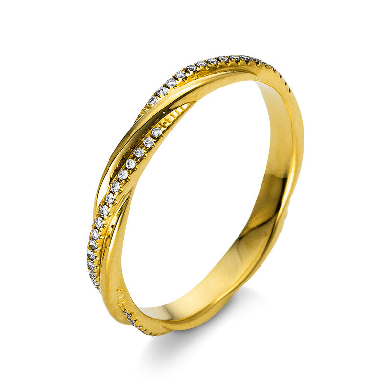 Ring 14 kt GG, 64 Brill. 0,14 ct, TW-si